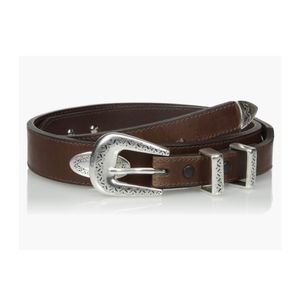 Brown Nocona 100% genuine leather Triple snap removable buckle Reinforced Belt